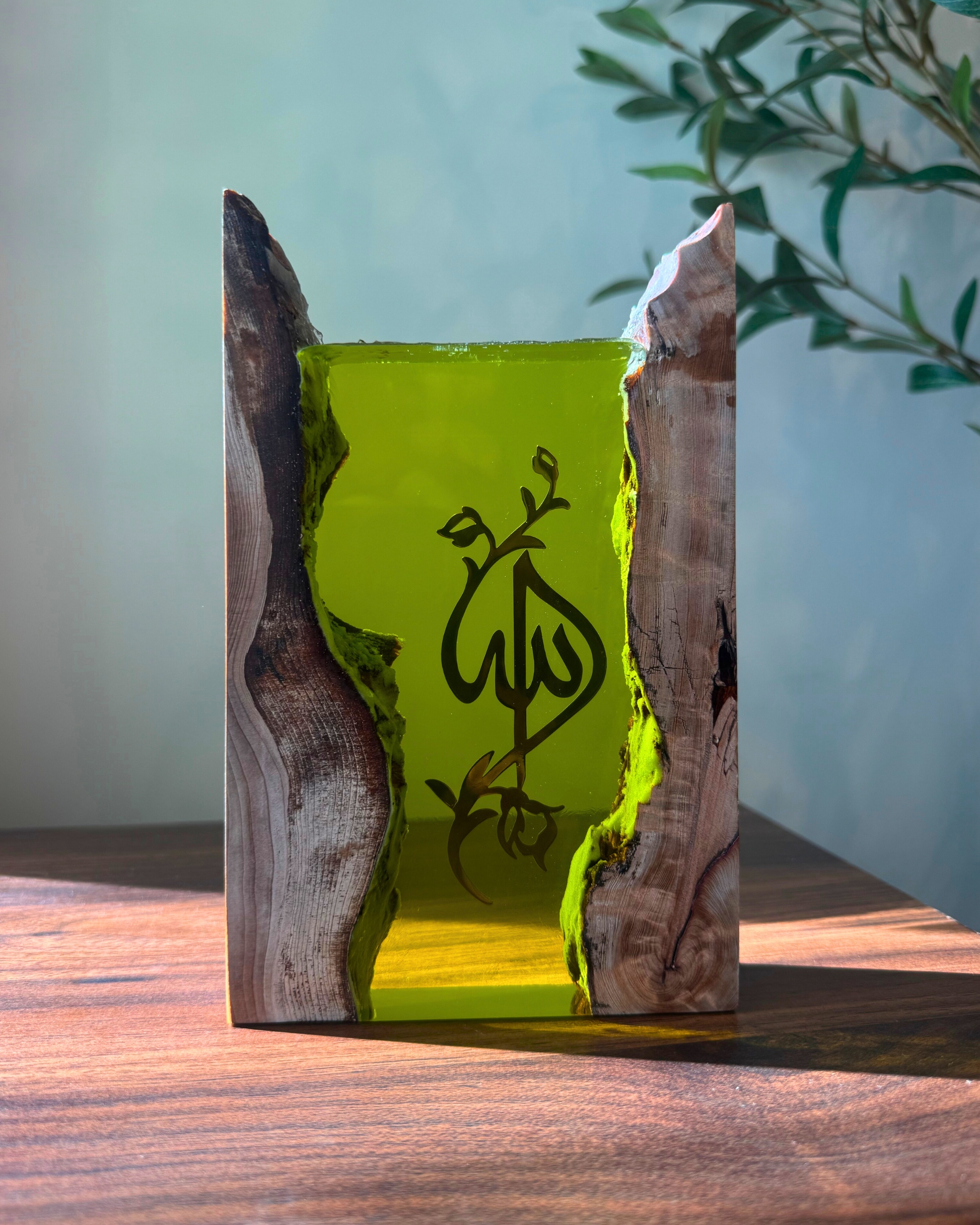 Elegant Islamic décor with Allah calligraphy, a timeless faith reminder.