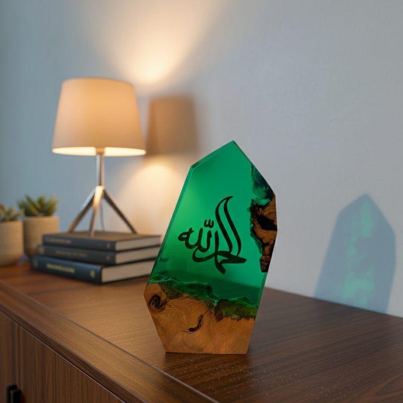 Faith-inspired Islamic home décor creating a peaceful spiritual atmosphere in modern home.